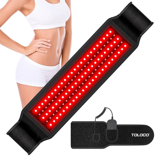 TOLOCO infrared belt with 660nm/850nm LEDs for back and waist relief.
