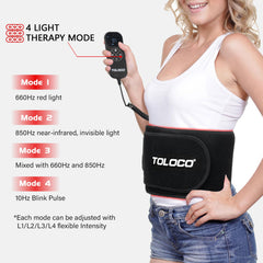 TOLOCO infrared belt targets back and waist areas with warm light.