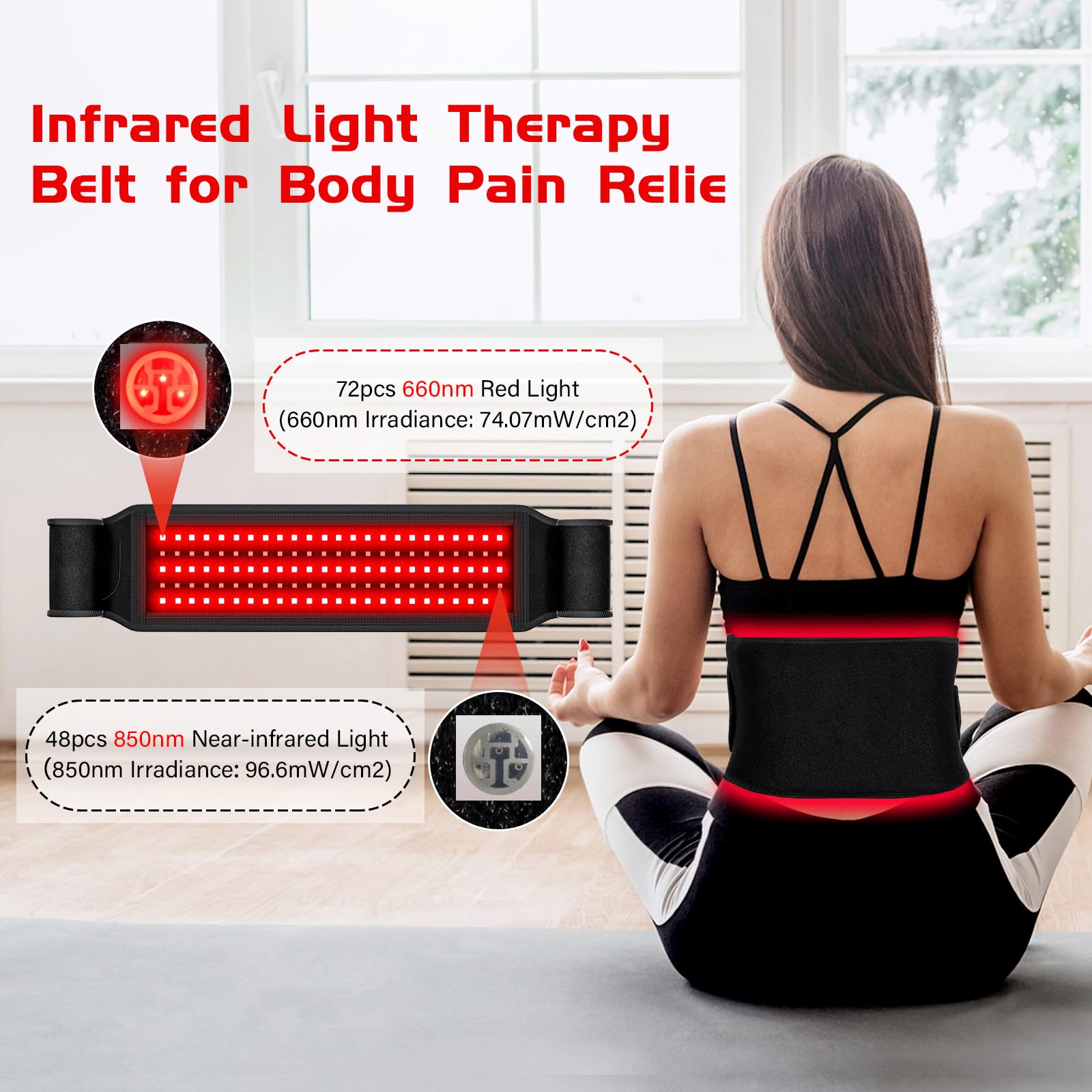 TOLOCO belt remote control enables easy timed sessions.