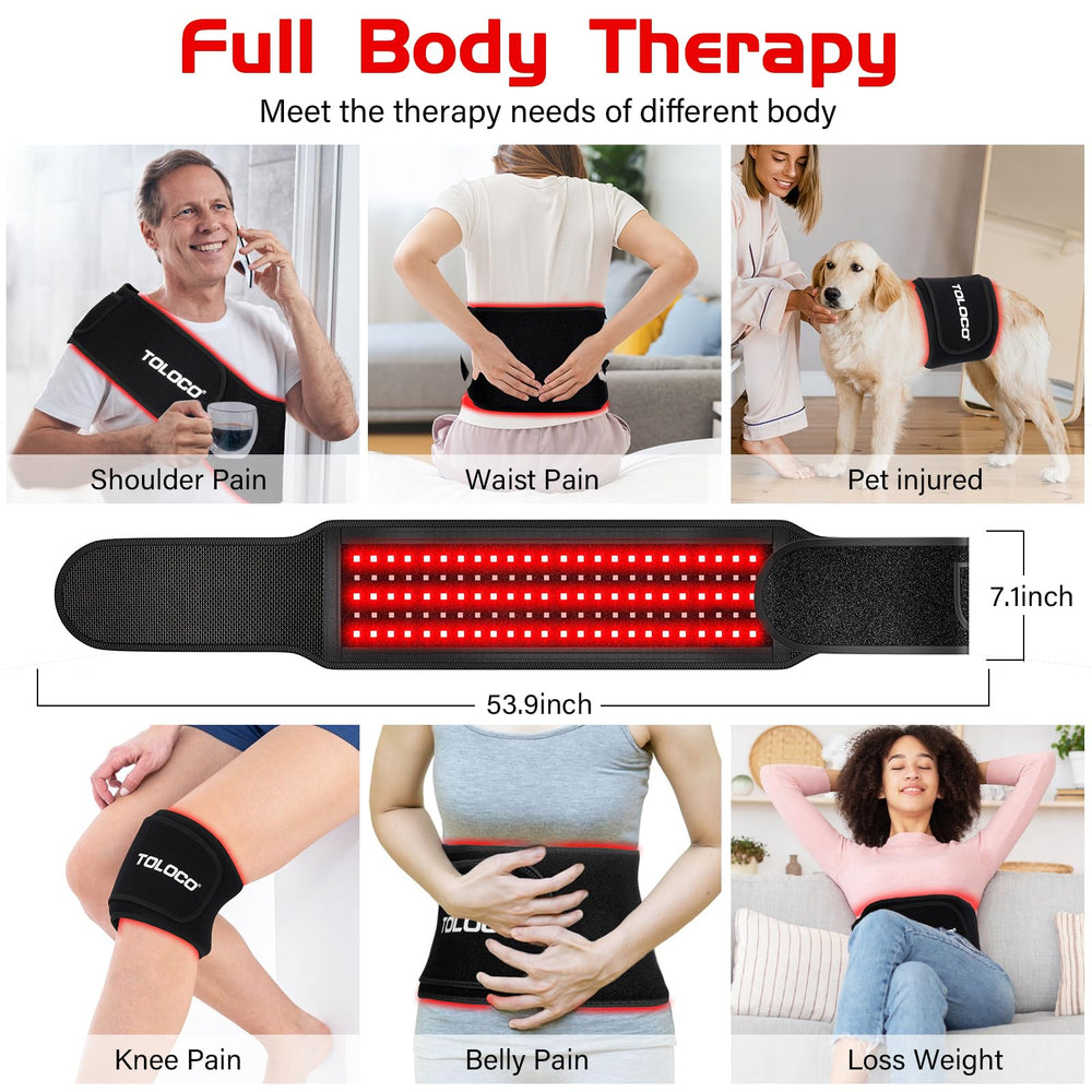 TOLOCO belt USB-powered for convenient at‑home sessions.