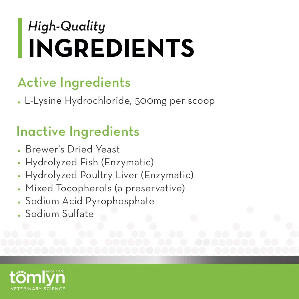 TOMLYN Dosing scoop demonstrates precise measurement for kittens and adults.