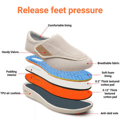 TomnuK soft-foam outsole cushions steps and reduces fatigue