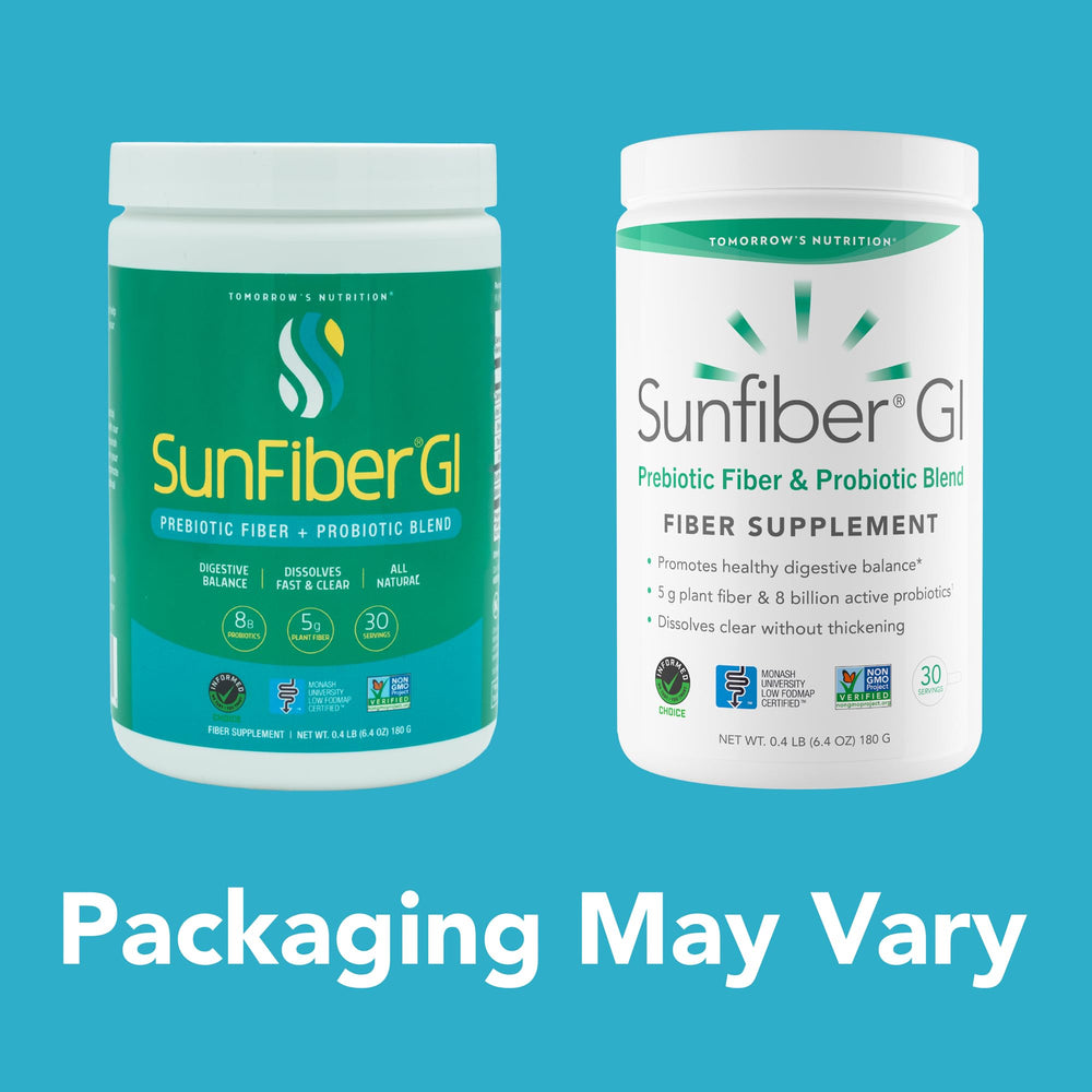 Sunfiber GI powder dissolving quickly in water for easy daily use.