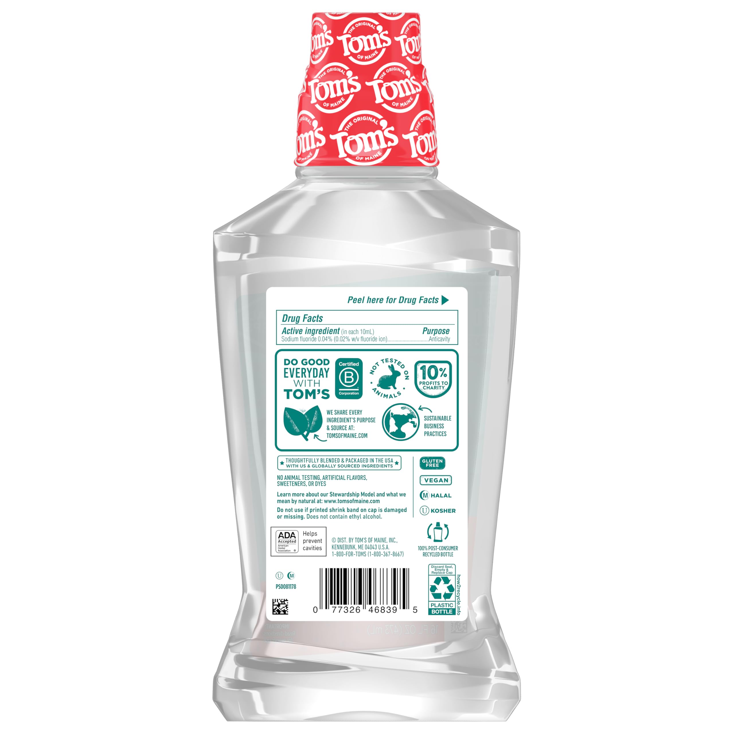 Kids pantry-ready Tom's of Maine mouthwash in Silly Strawberry flavor.