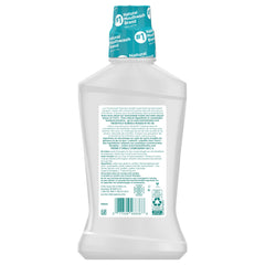 Final splash of bright mint aroma after using Tom's of Maine Sea Salt Mouthwash.