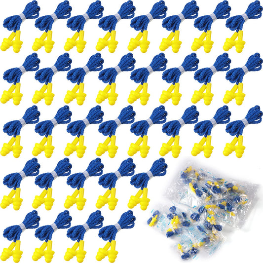 Tondiamo 200-pair corded silicone ear plugs in package for daily use