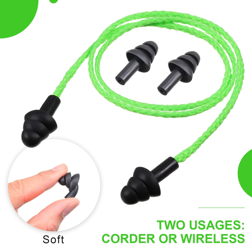 Tondiamo earplugs cord-detail prevents tangling during use