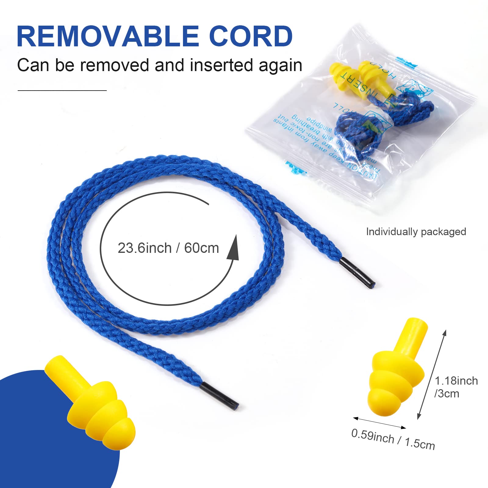 Tondiamo individually wrapped silicone ear plugs for hygiene and portability