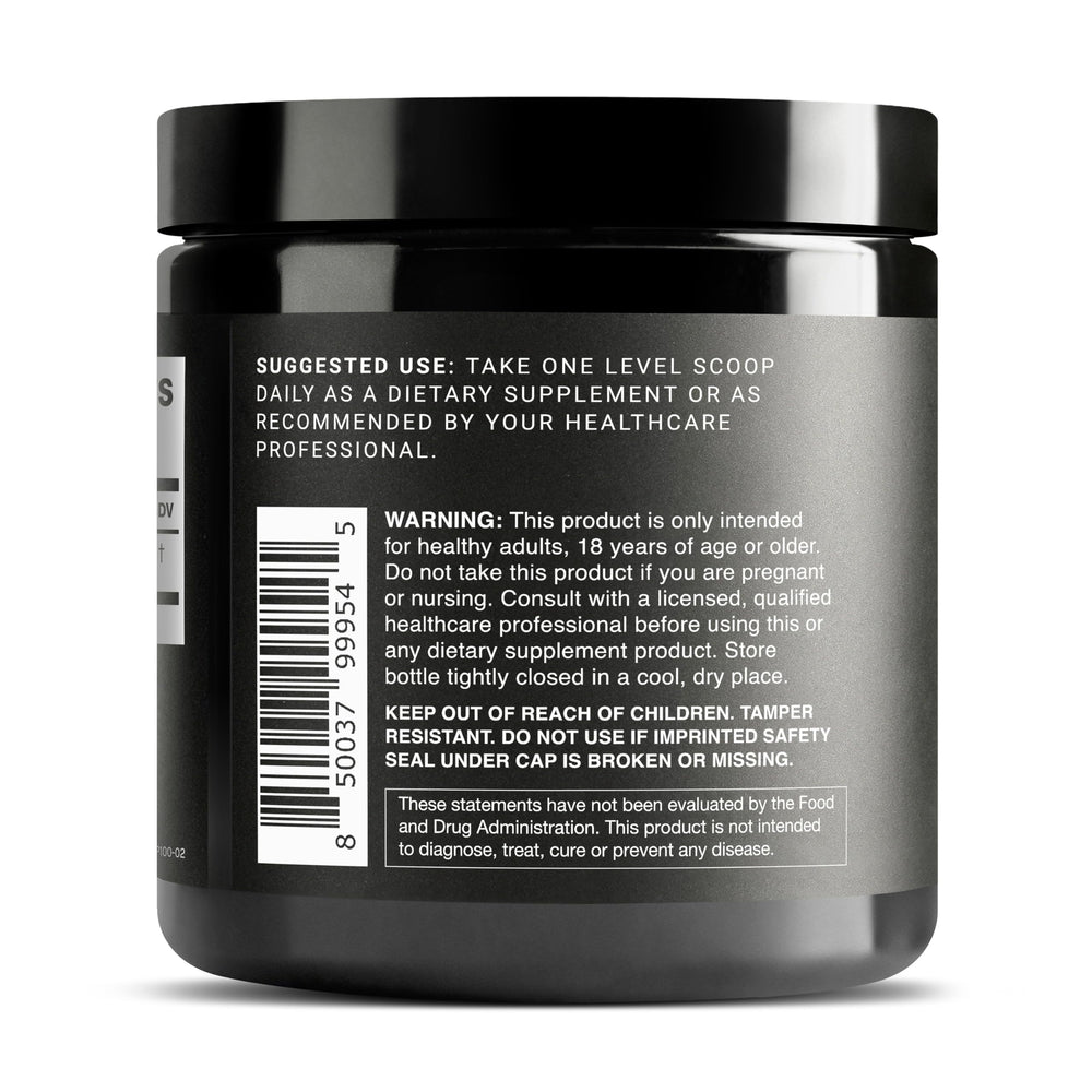 Toniiq NMN powder label closeup highlights purity and testing.