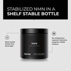 Toniiq NMN powder scoop shows convenient daily measuring.