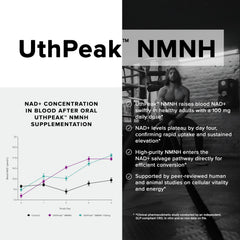 Toniiq NMNH Resveratrol-Quercetin-TMG panel indicates synergistic ingredients.