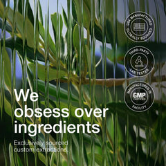 Toniiq GMP-certified facility seal communicates consistent manufacturing standards.