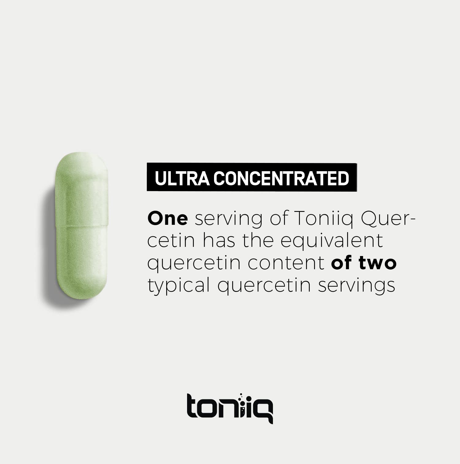 Toniiq Quercetin lab-results image communicates independent testing.