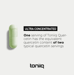 Toniiq Quercetin lab-results image communicates independent testing.