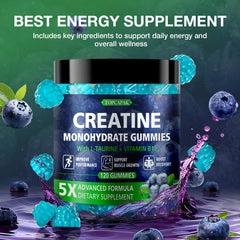 TOPCAPAK Creatine Gummies portable bottle demonstrates resealable design for freshness.