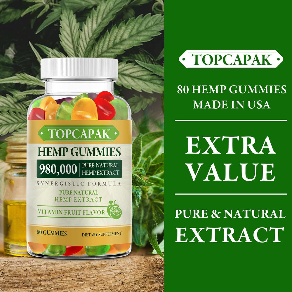 TOPCAPAK Hemp Gummies two-pack highlights value for sustained sleep routine