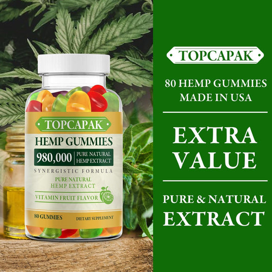 TOPCAPAK Hemp Gummies two-pack highlights value for sustained sleep routine