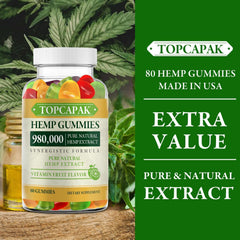 TOPCAPAK Hemp Gummies two-pack highlights value for sustained sleep routine
