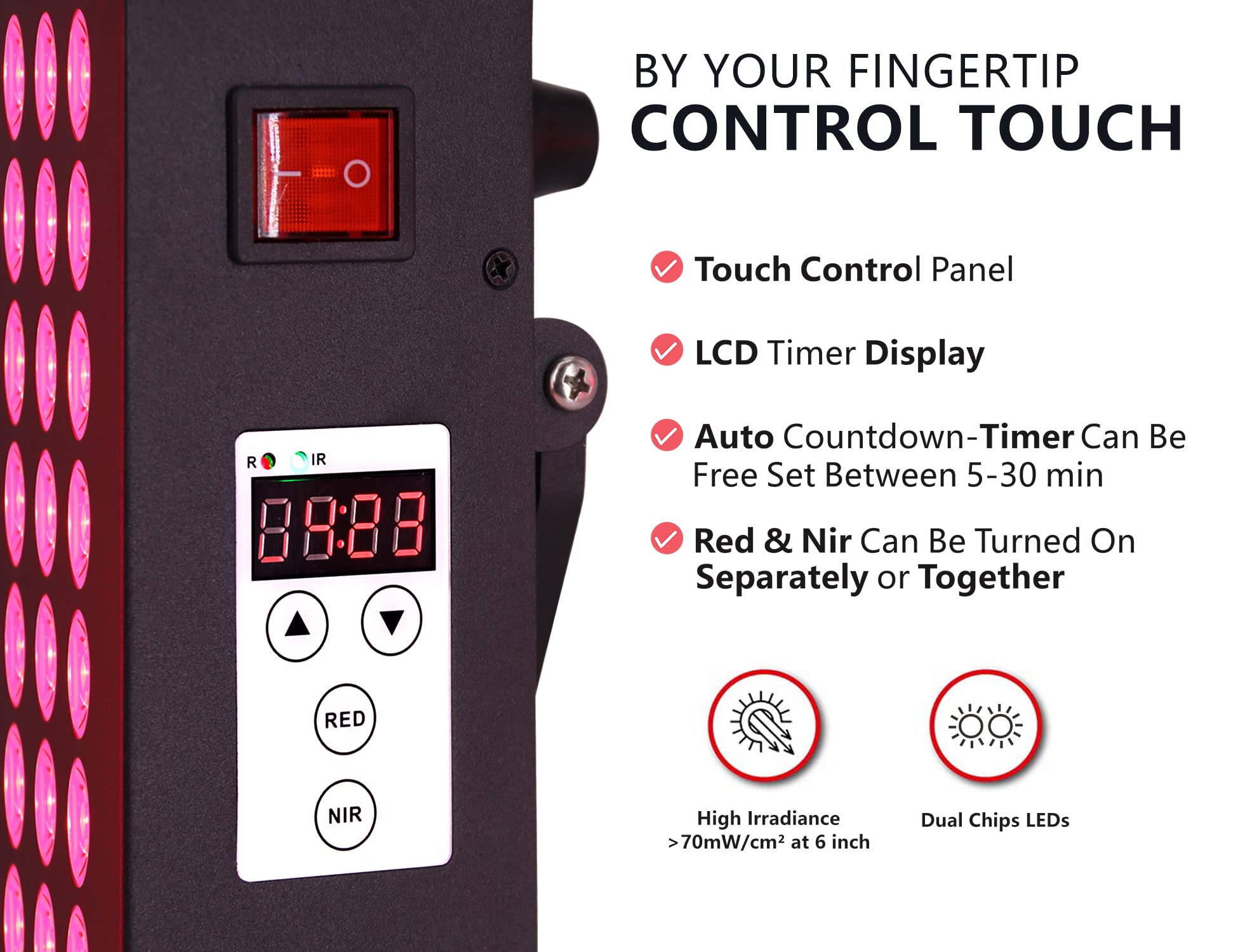 Topcupro 300W high-irradiance red light device.