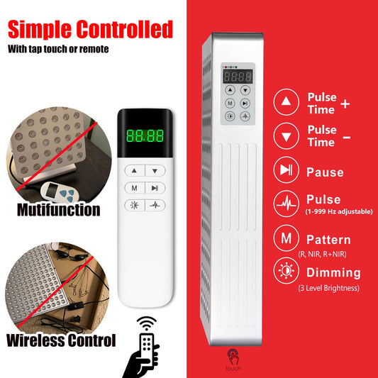 Topcupro red light panel used for full‑body therapy and muscle comfort at home.
