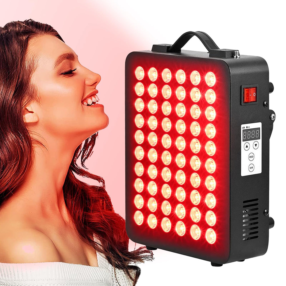 Topcupro red light therapy panel with dual 660nm/850nm LEDs for skin vitality.