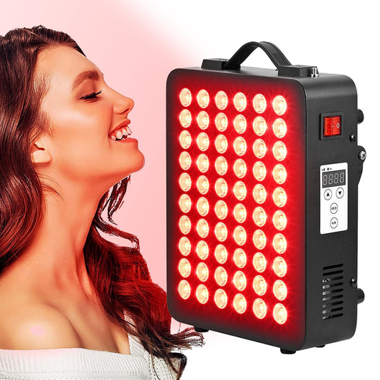 Topcupro red light therapy panel with dual 660nm/850nm LEDs for skin vitality.