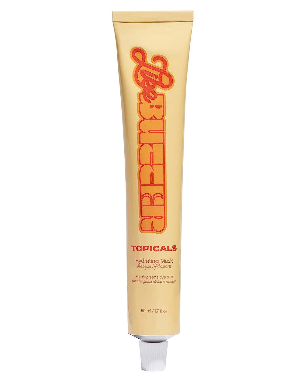 Topicals Like Butter moisturizer bottle closeup for daily skin hydration.