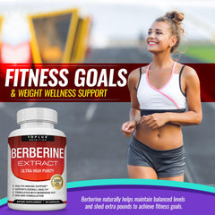 Toplux Berberine capsules in vegan format for daily use.