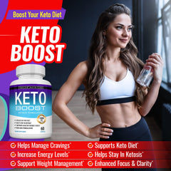 Toplux Keto Boost tablets on a scale suggesting precise dosing.