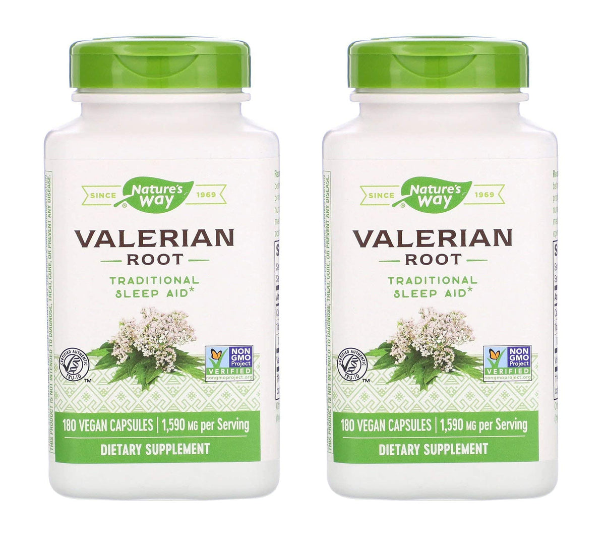 TopNaturePlus valerian root 1590mg bottle for a calming bedtime routine.