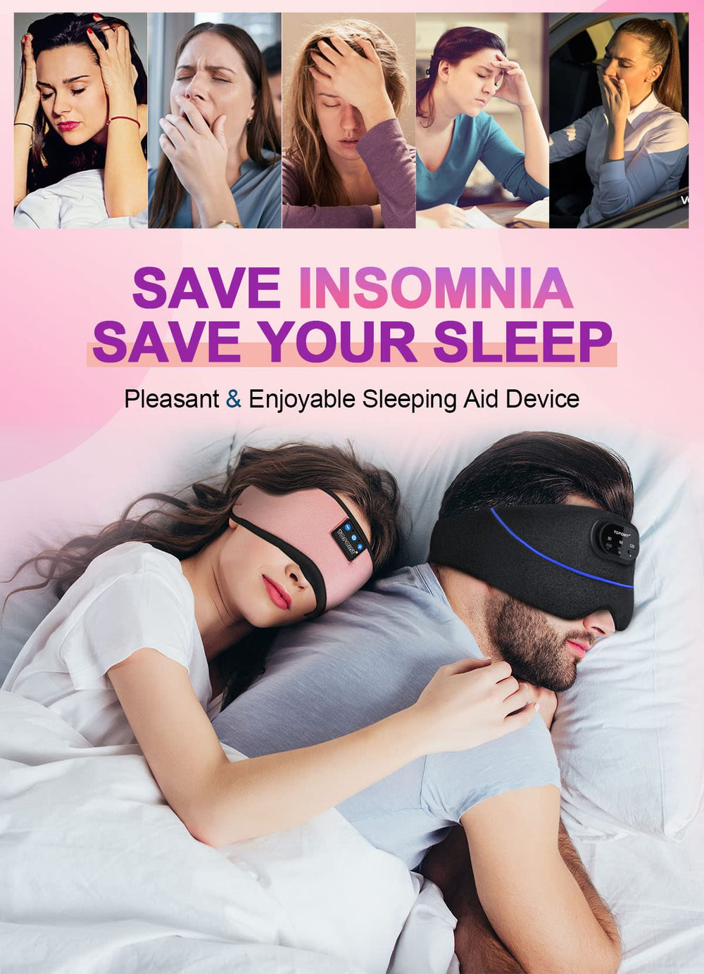 TOPOINT travel-friendly sleep mask ideal for hotels and trips