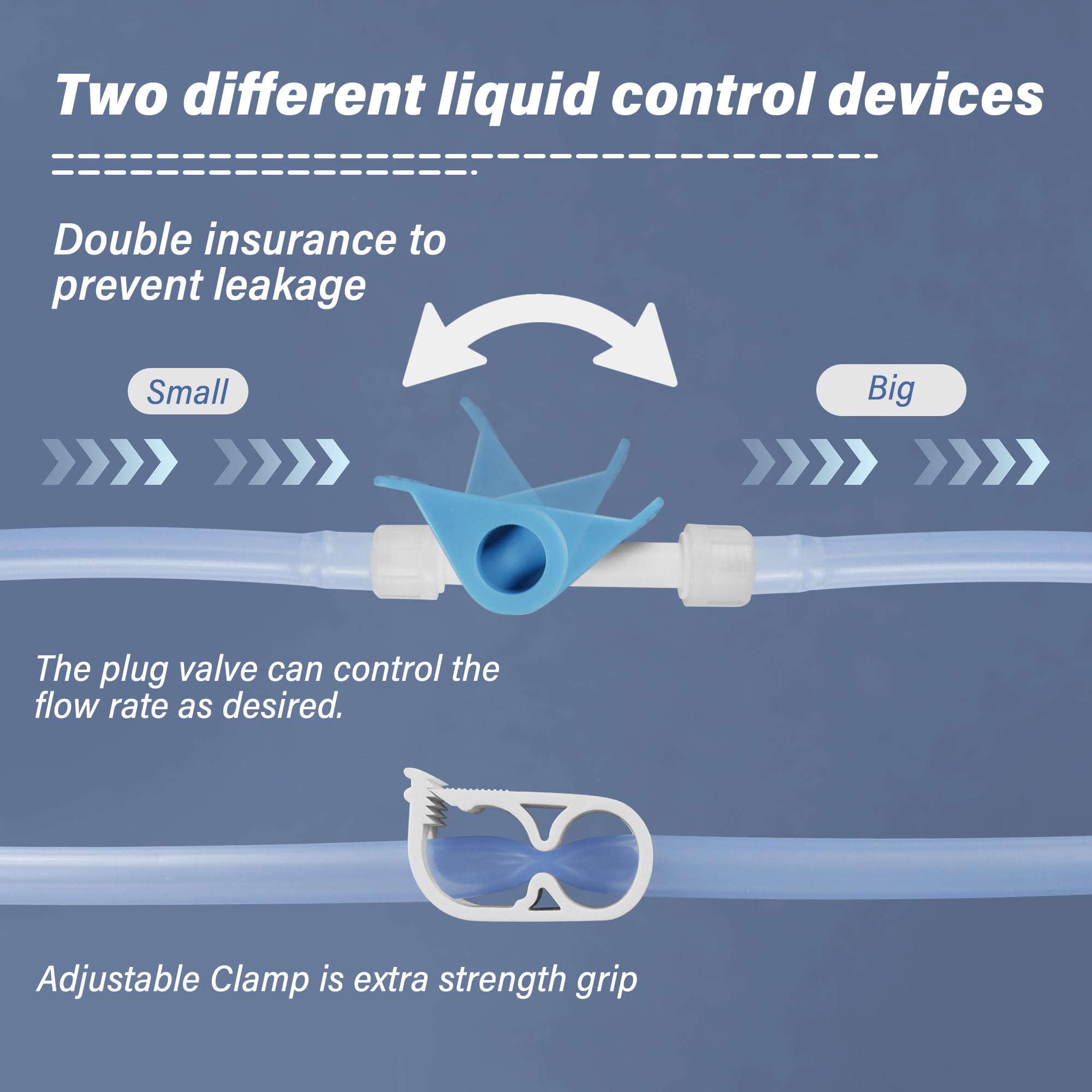TopQuaFocus anti-back valve helps prevent backflow for a steadier session.