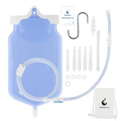 TopQuaFocus enema bag clear 2L shows liquid level for easy monitoring.