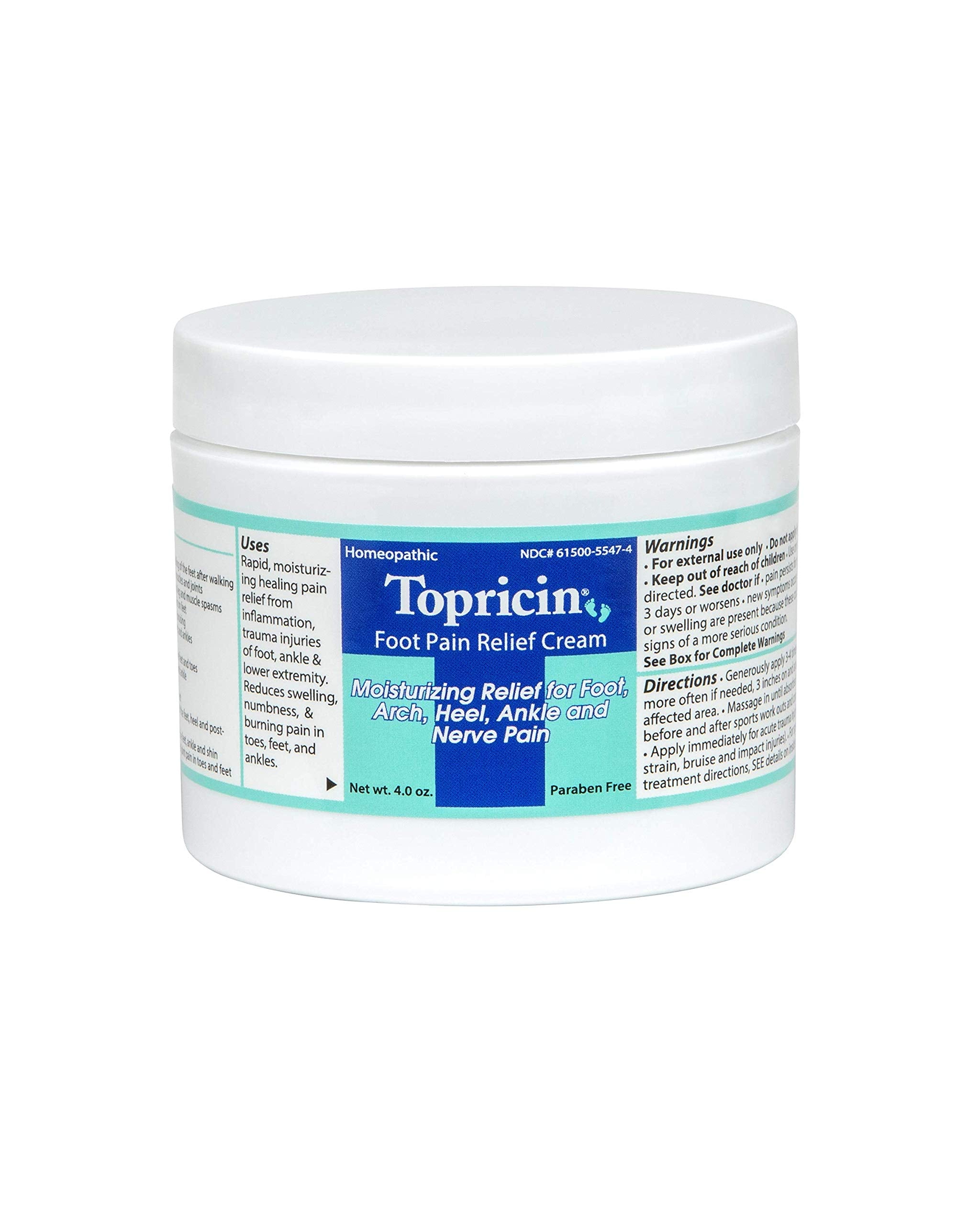 Close-up of Topricin cream tube, odor-free and easy to apply.