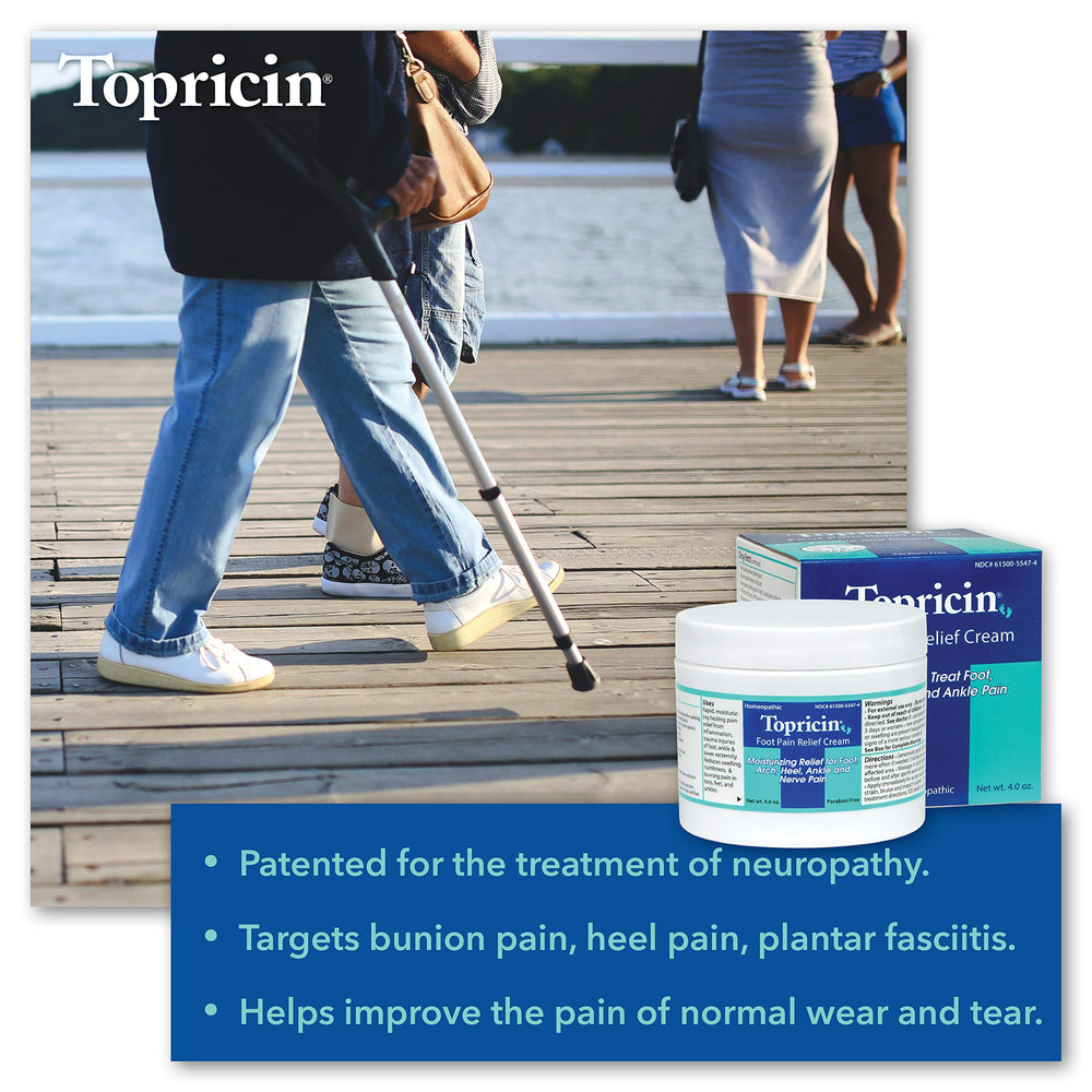 Topricin natural biomedicines in a gentle hypoallergenic formula.