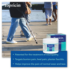 Topricin natural biomedicines in a gentle hypoallergenic formula.