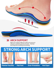 TOPSOLE plantar fasciitis relief insole promotes even load distribution