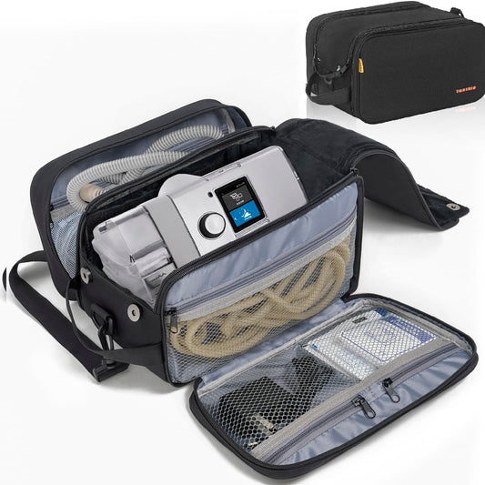 TORIBIO CPAP travel bag interior compartment keeps devices organized during travel