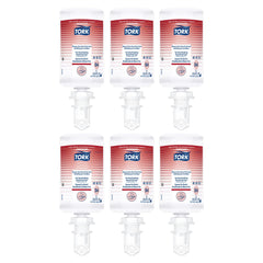 Tork alcohol-free foam S4 bottle with pump for quick, hygienic hand sanitizing.
