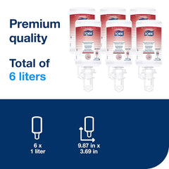 Tork alcohol-free foam S4 label design highlights non-alcohol formula.