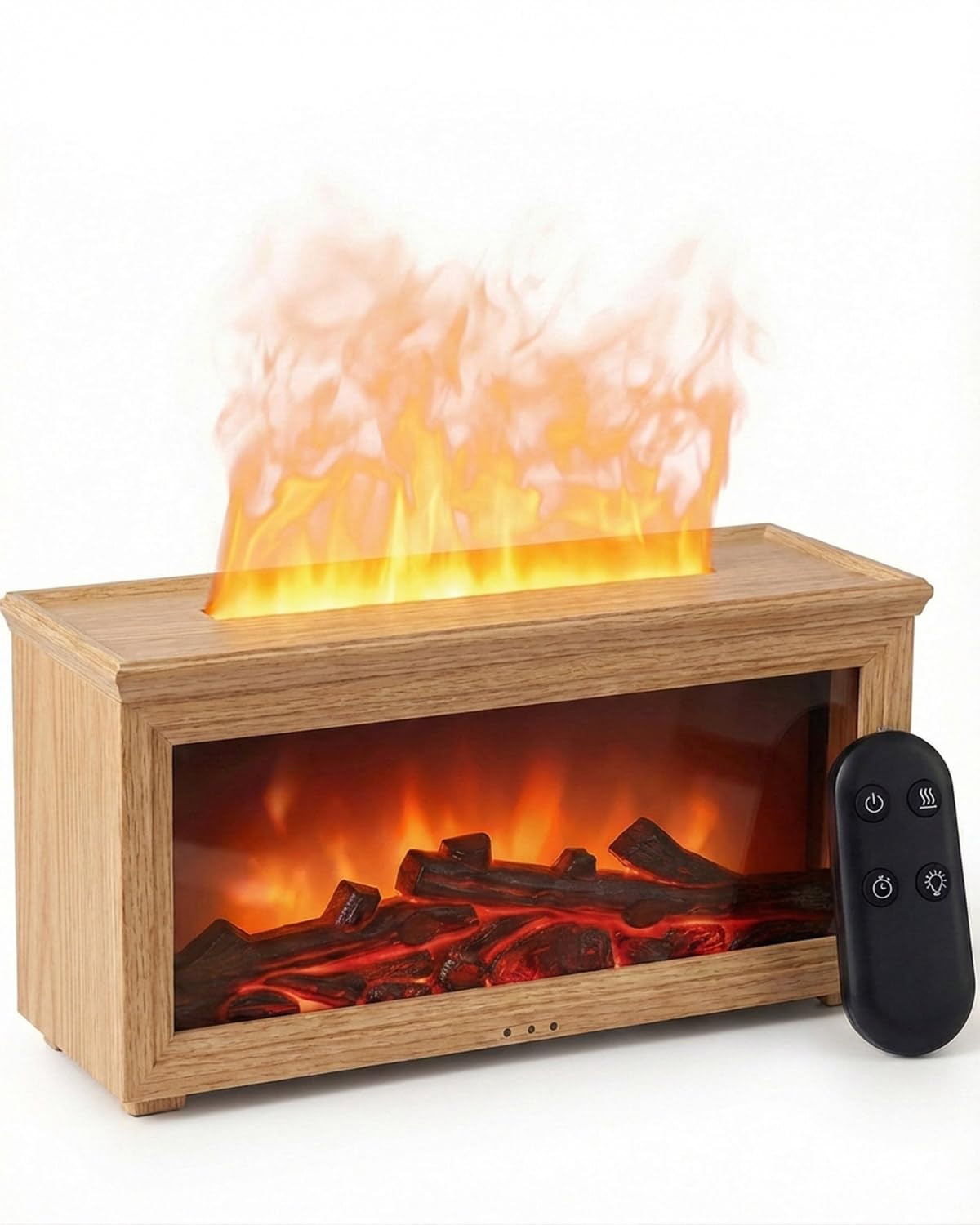 Torlaist diffuser with realistic 3D fireplace glow for cozy ambiance.