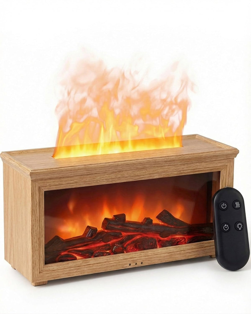 Torlaist diffuser with realistic 3D fireplace glow for cozy ambiance.