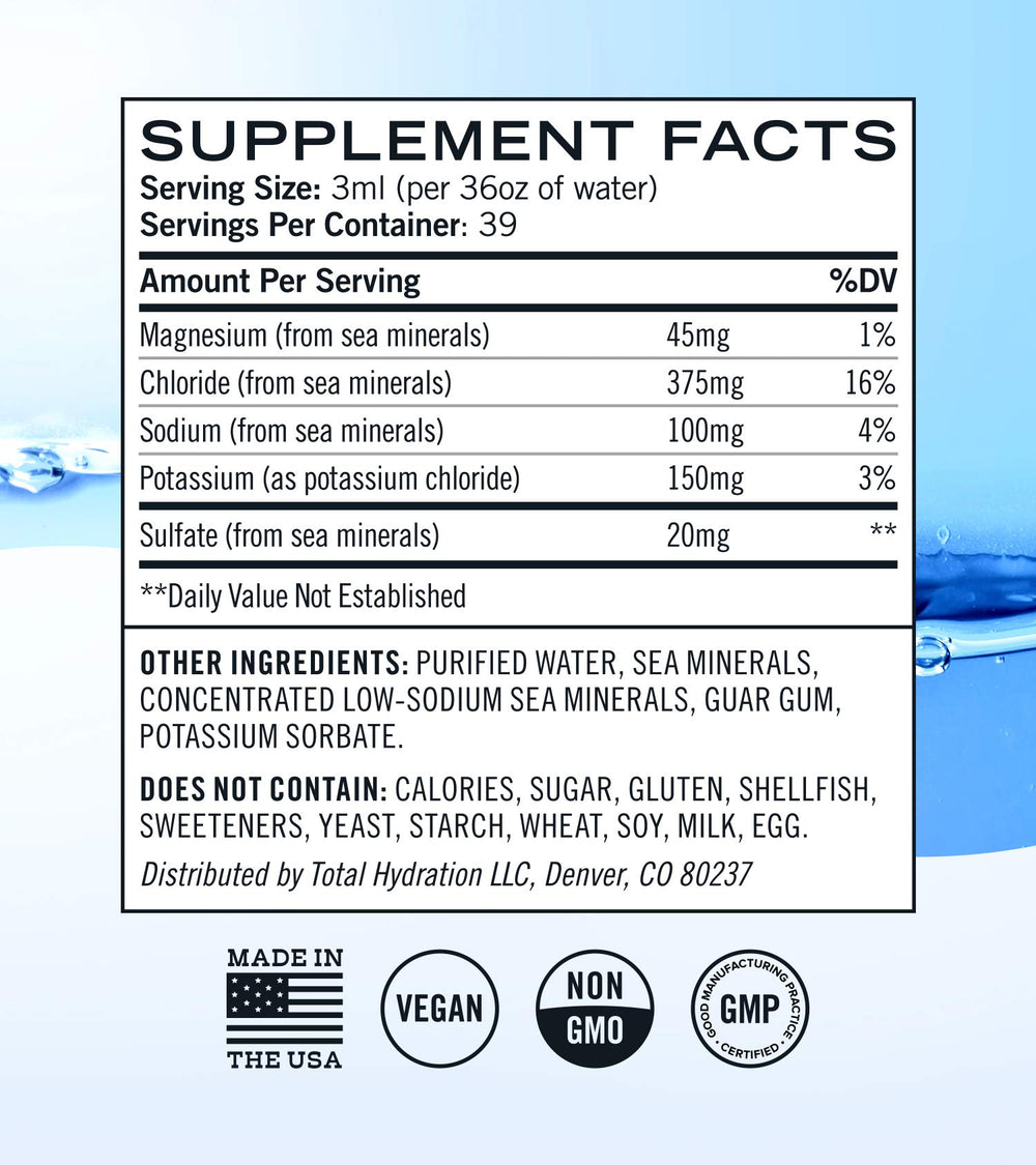 Close-up of Ketolyte droplet highlighting mineral-rich hydration.