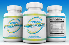 Bottle with water beside Total Resurge Deep Sleep for bedtime