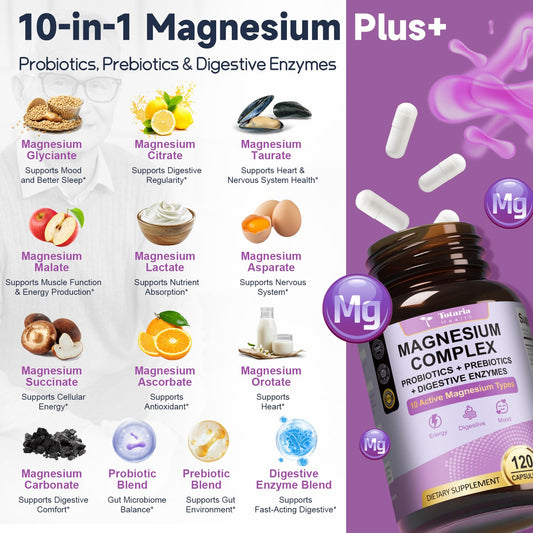 Totaria capsules close-up highlighting vegan, non-GMO magnesium complex