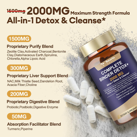 Activated charcoal detox image highlighting toxin adsorption and calm digestion.
