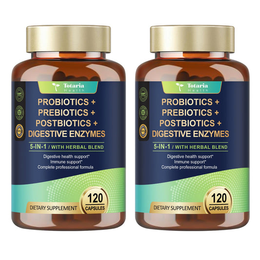 Totaria 2-pack front view shows a daily gut health solution for adults