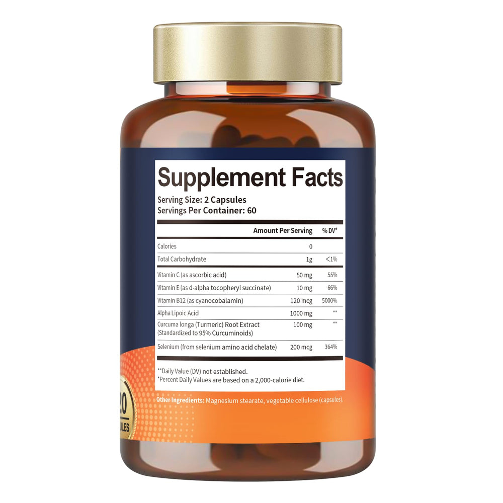 Totaria Alpha Lipoic Acid capsules in hand illustrate portable daily antioxidant support