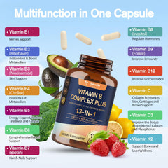 Totaria B Complex bottle back label with supplement facts.