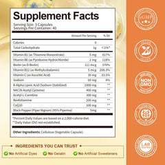 Totaria benfotiamine and B vitamins section emphasizes nerve health support